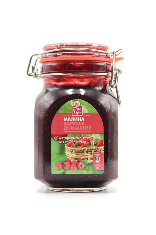 1 кг варенья. варенье fine life клубничное. облепиховое варенье в упаковке.