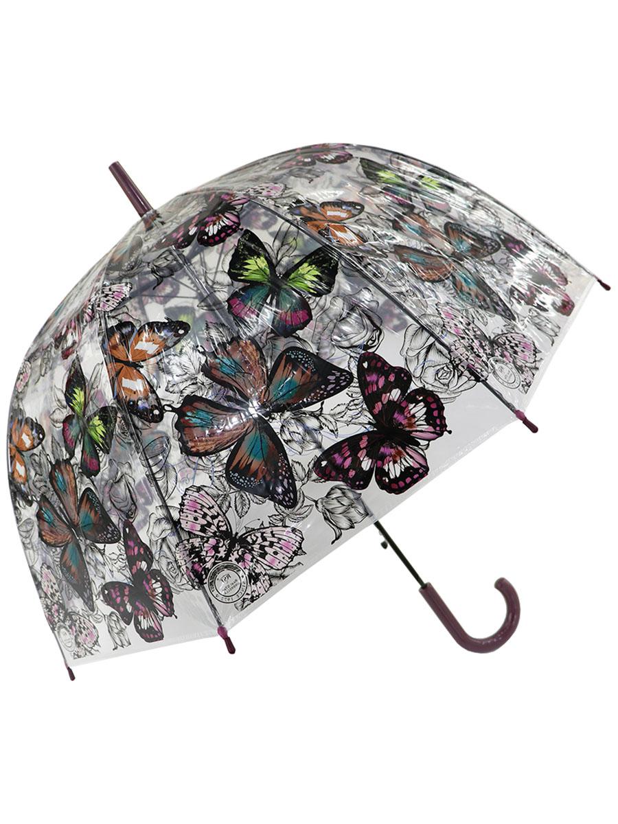 Прозрачный зонт-трость «купол»