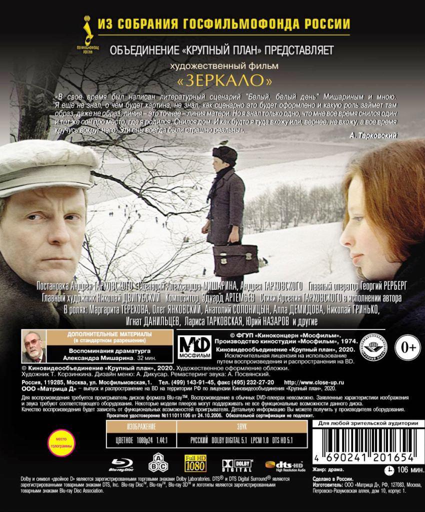 Blu-ray. Зеркало