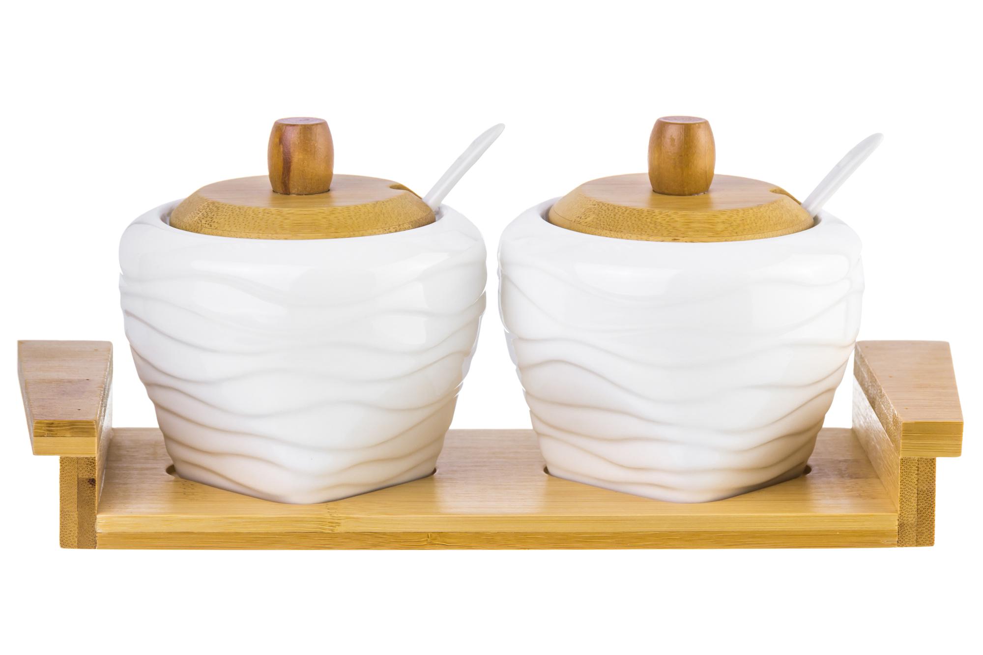 Best home naturel на бамбуковой подставке. масленка taller адела tr 1217. Best home porcelain набор для специй "луговой горошек". сахарница и солонка на подставке. сахарница и солонка на подставке.