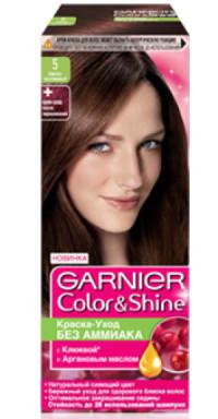Краска для волос color shine оттенок 5 0 светло-каштановый garnier