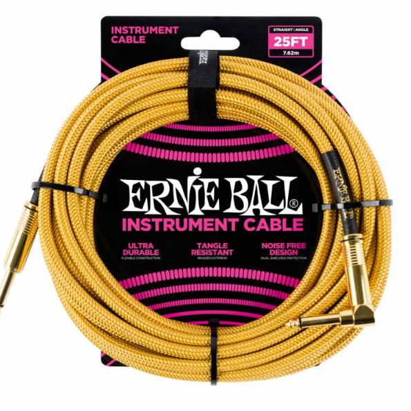 Кабель инструментальный Ernie Ball 6070, цвет: золотой, 7,62 м