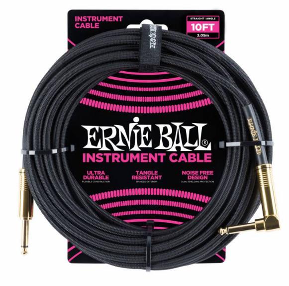 Кабель инструментальный Ernie Ball 6081, цвет: чёрный, 3,05 м