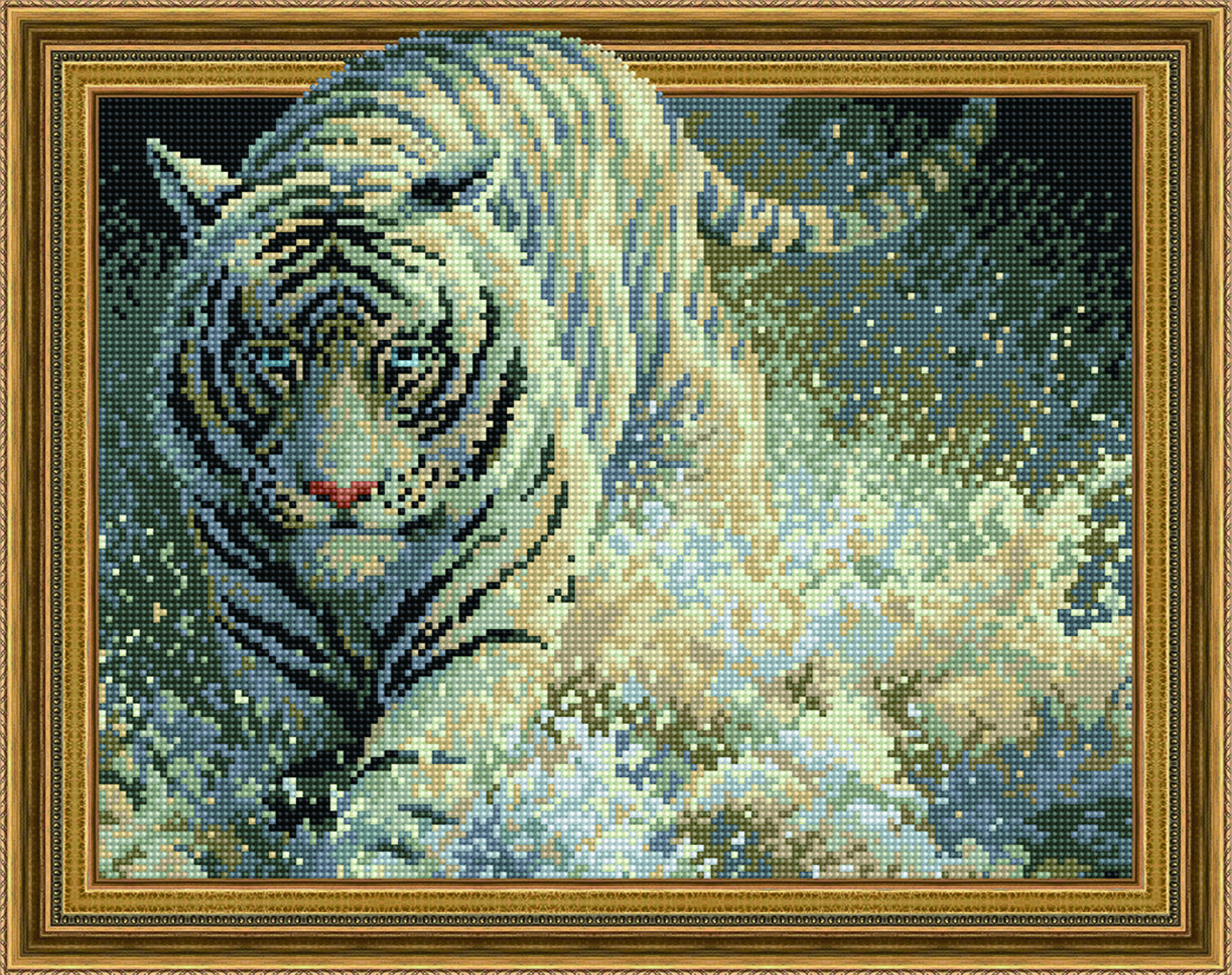 Амурский тигр алмазная мозаика