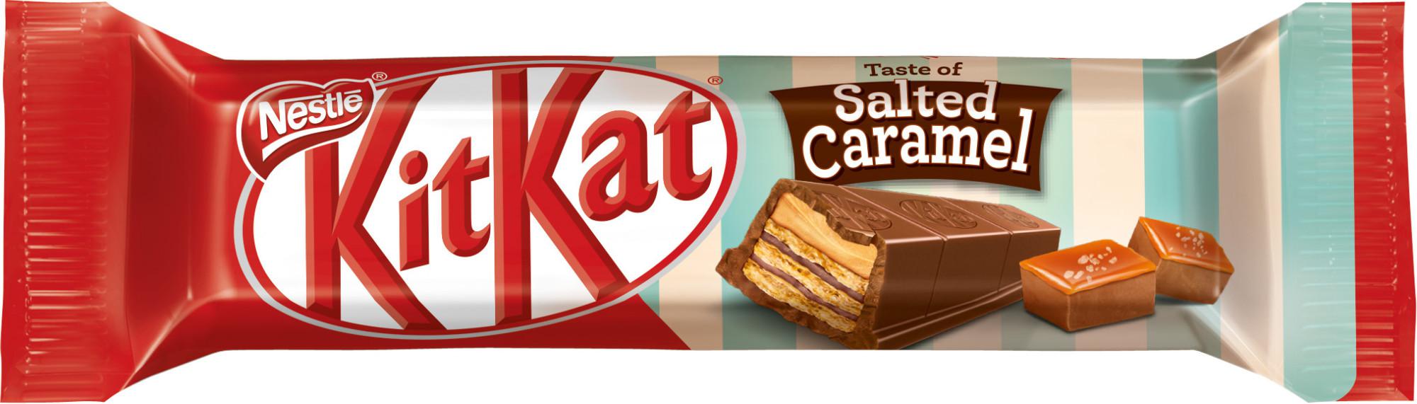 Карамель 24. Батончик шоколадный Kitkat Chunky 40г/24шт. Kitkat молочный шоколад с хрустящей вафлей 40г. Kitkat senses соленая карамель. Кит кат с соленой карамелью.