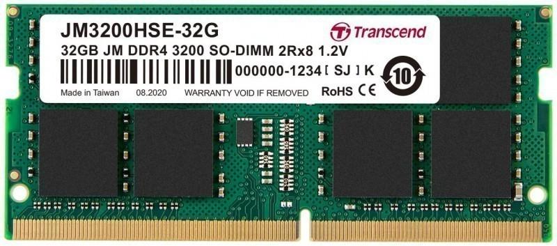 Модуль памяти Transcend 32GB SO-DIMM DDR4, 3200МГц, арт. JM3200HSE-32G