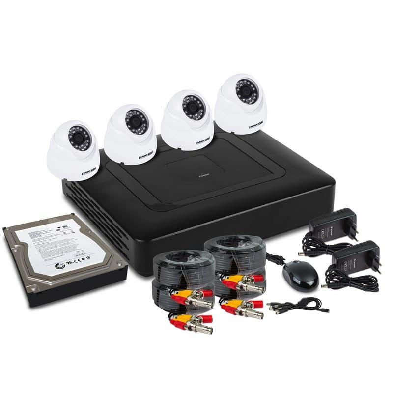 Комплект видеонаблюдения "PROconnect", 4 внутренние камеры с жестким диском