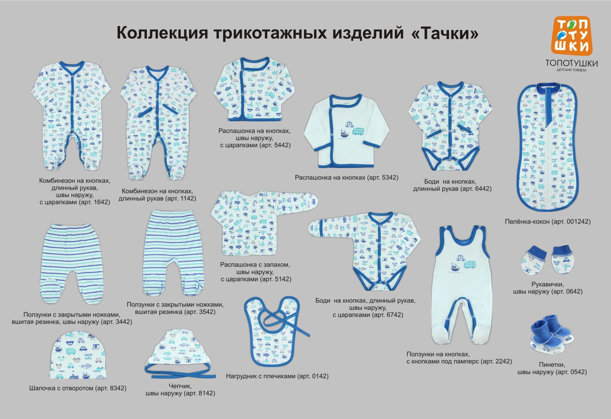 Разновидности одежды для новорожденных с названием