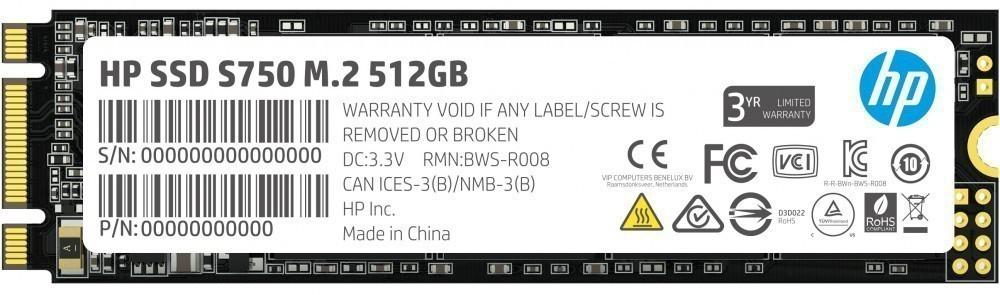 Твердотельный диск HP S750, 512 Гб, арт. 16L56AA#ABB
