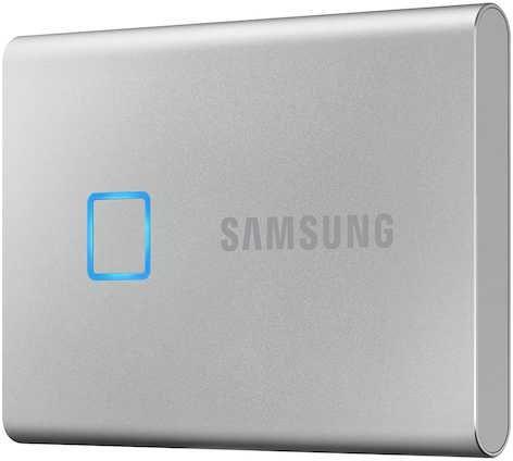 Накопитель SSD Samsung USB-C 500Gb MU-PC500S/WW T7 Touch 1.8", серый