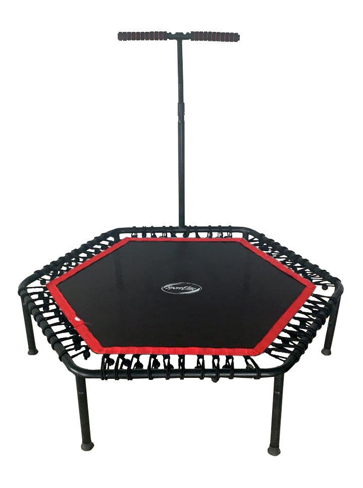 Фитнес-батут SportElite FB-1360, с ручкой, 135 см