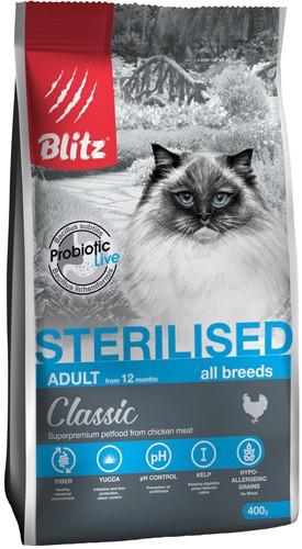 Сухой корм для стерилизованных кошек Blitz 