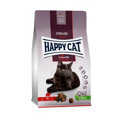 Сухой корм для кастрированных кошек Happy Cat "Sterilised Voralpen-Rind", альпийская говядина, 300 г, арт. 70573