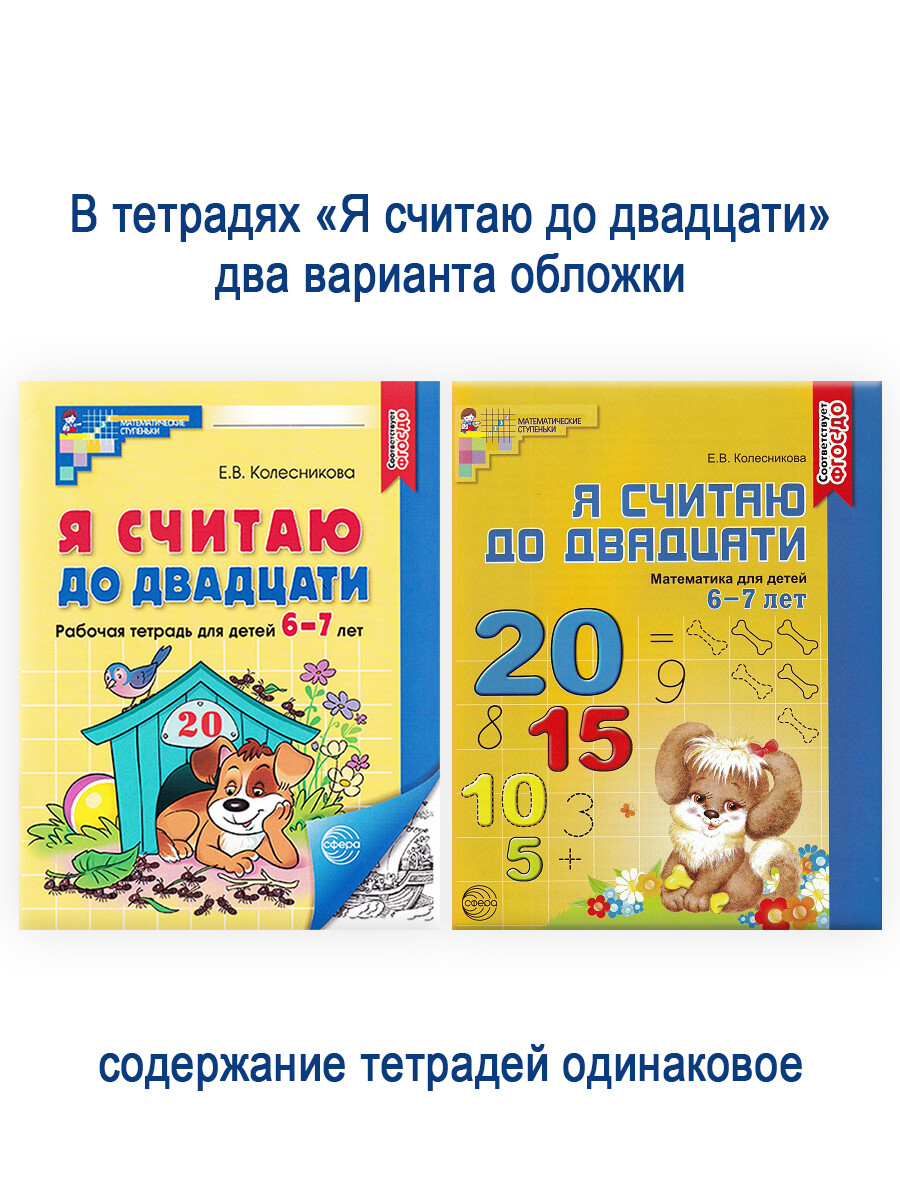 Математика для детей 6-7 лет: Я уже считаю, Я считаю до 20 (комплект 2  тетради) - Бук-сток