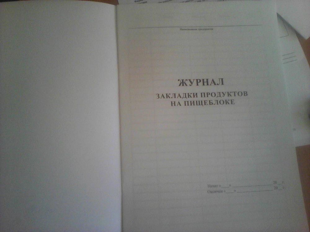 Журнал закладки продуктов на пищеблоке образец заполнения