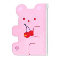 Папка для документов пластиковая "Розовый мишка", 21x14.5 см
