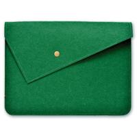 Папка-конверт для документов и гаджетов из синтетического фетра, темно-зеленый