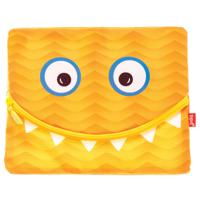 Папка-пенал для тетрадей и канцелярии, на молнии "Googly Smile", цвет оранжевый, 27x22,5x0,8 см