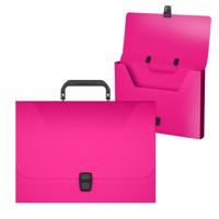 Портфель пластиковый "Diagonal Vivid", A4, розовый (в пакете)