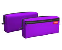 Пенал c двумя отделениями "Neon Violet", 210x100x50 мм