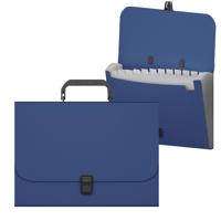 Портфель "Matt Classic", с 12 отделениями, A4, синий (в пакете)