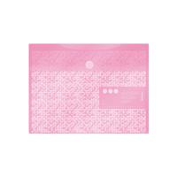Папка - конверт на липучке "Starlight S", А4, 180 мкм, пастель, розовая