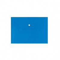 Папка-конверт на кнопке, 0,15 мм, А4, непрозрачная синяя