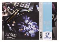 Альбом для акварели "Van Gogh", черная бумага, А4, 12 листов