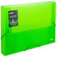 Папка на резинках "Colourplay Light", A4, 0,6 мм, корешок 40 мм, прозрачная, зеленая