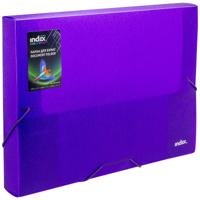 Папка на резинках "Colourplay Light", A4, 0,6 мм, корешок 40 мм, прозрачная, фиолетовая