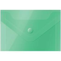 Папка-конверт на кнопке "OfficeSpace", А7, 150 мкм, зеленая