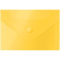 Папка-конверт на кнопке "OfficeSpace", А7, 150 мкм, желтая