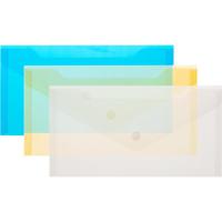 Папки-конверты на кнопке "Attache", С6 224x119 мм, 180 мкм, 10 штук