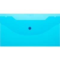 Папки-конверты на кнопке "Attache", А6 135x250 мм, 180 мкм, цвет синий, 10 штук