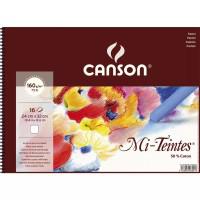 Альбом для пастели Canson Mi-Teintes, на спирали, 24x32 см, 160 г/м2, 16 листов, белый
