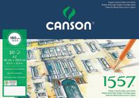 Альбом для графики "Canson 1557", 42x59,4 см, 180 г/м2, мелкое зерно, 30 листов