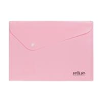 Папка-конверт на кнопке "Stilsy", неоновые цвета (цвет: светло-розовый), арт. ST 231201