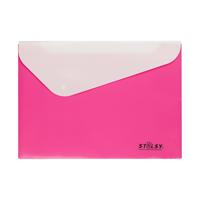 Папка-конверт на кнопке "Stilsy", с 2-мя отделениями, неоновые цвета (цвет: розовый), арт. ST 231202
