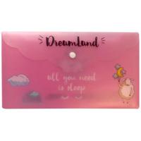 Папка-конверт на кнопке "Dreamland. Розовая", 130x230 мм, 180 мкм