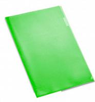 Папка-уголок, А4, индивидуальная бирка, зелёная