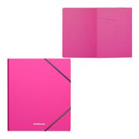 Папка на резинках пластиковая "Neon", A5+, розовая