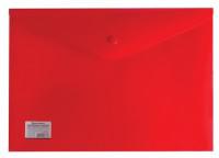 Комплект папок-конвертов с кнопкой "Brauberg", А4, до 100 листов, цвет: красный (10 папок-конвертов в комплекте) (количество товаров в комплекте: 10)