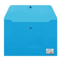 Комплект папок-конвертов с кнопкой "Brauberg", А4, цвет: тонированный синий (15 папок в комплекте) (количество товаров в комплекте: 15)