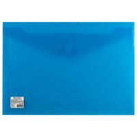 Комплект папок-конвертов с кнопкой Brauberg, А4, 180 мкм, цвет: синий (в комплекте 10 папок) (количество товаров в комплекте: 10)