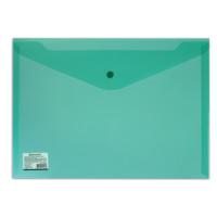 Комплект папок-конвертов с кнопкой Brauberg, А4, 180 мкм, цвет: зеленый (в комплекте 10 папок) (количество товаров в комплекте: 10)