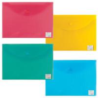 Комплект папок-конвертов на молнии Brauberg "My CLEAR BAG", А4, 150 мкм (в комплекте 10 папок) (количество товаров в комплекте: 10)