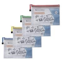 Комплект папок-конвертов на молнии Brauberg "Segment", А5, 238х180 мм, ПВХ (в комплекте 12 папок) (количество товаров в комплекте: 12)