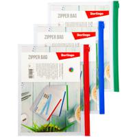Папка-конверт на молнии "Zipper Bag", В6, 110 мкм, прозрачная (12 упаковок) (количество товаров в комплекте: 12)
