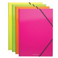 Комплект папок на резинках "Glance Neon", А4, до 300 листов, 400 мкм (в комплекте 24 папки) (количество товаров в комплекте: 24)