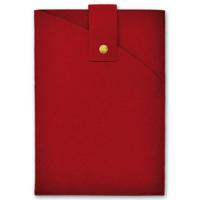 Папка для документов и гаджетов из синтетического фетра, темно-красная